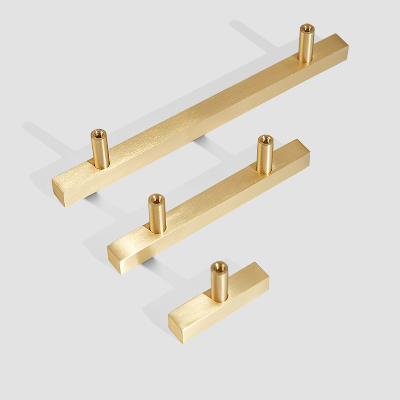 Cuboid Brass Drawer Knobs Replacement Furniture Hardware Gold Pulls Cuboid Brass Drawer Knobs Replacement, Replacement Drawer Pulls For Furniture