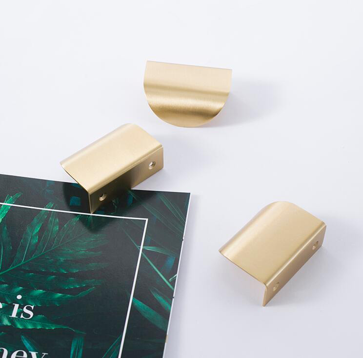 Solid brass edge kitchen pull handle