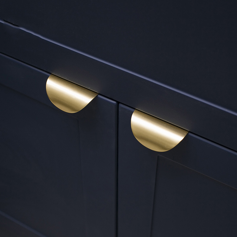 Solid brass edge kitchen cabinet pull handle