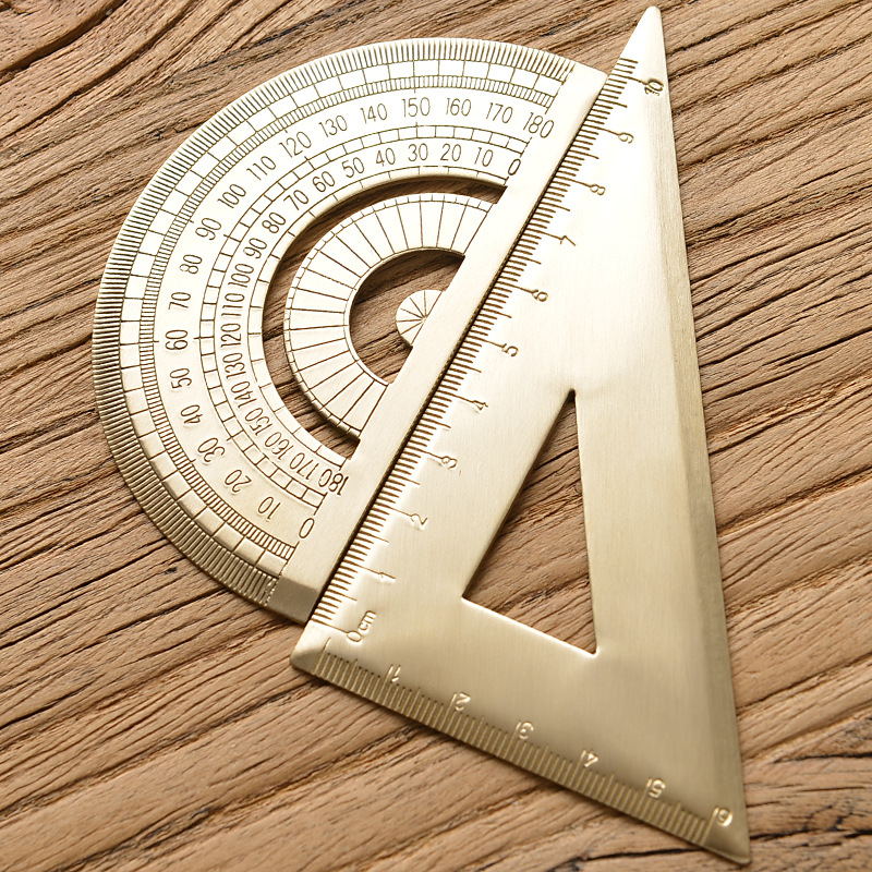 Artistic Retro Brass Angle Measuring Device