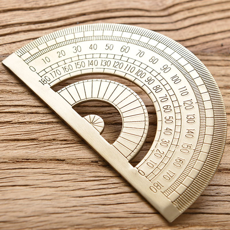 Artistic Retro Brass Angle Measuring Device