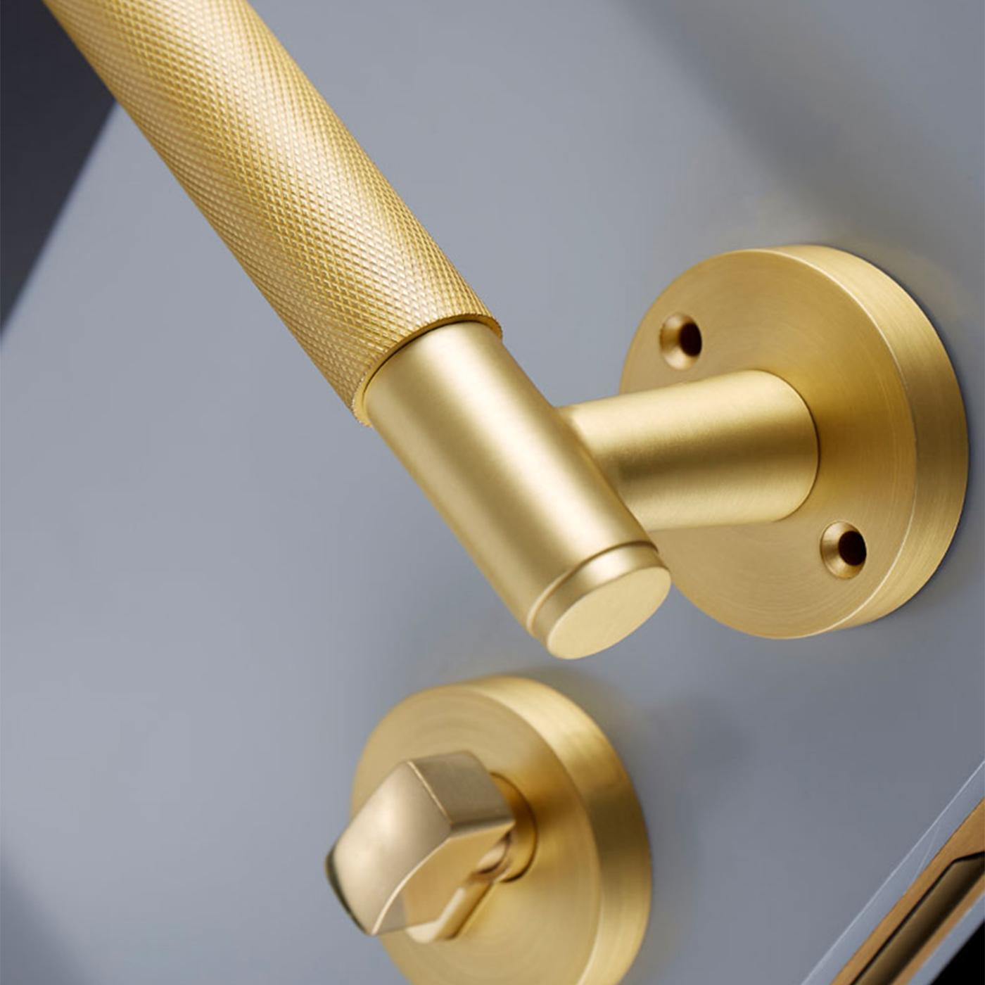 Knurling Brass Door Handle