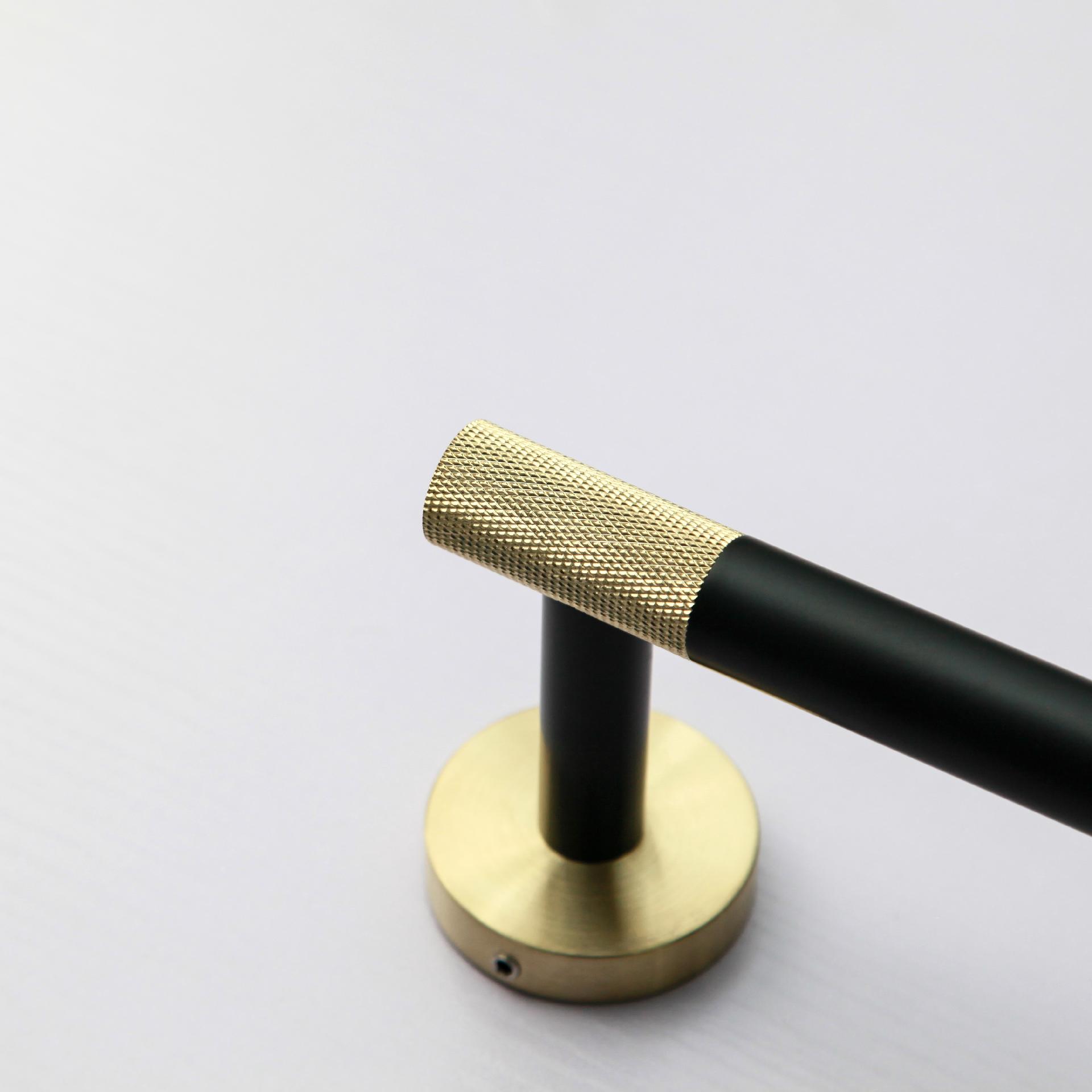 Nordic Light Luxury Gold Knurled Bathroom Accessories Stainless Steel