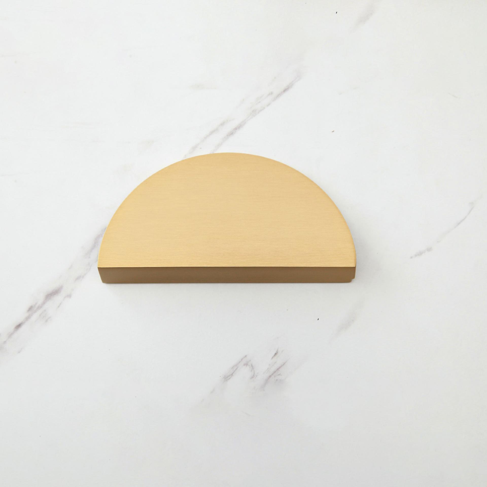 MAXERY Semicircle Brass Handle Half Round Knobs Brass Pull Handles