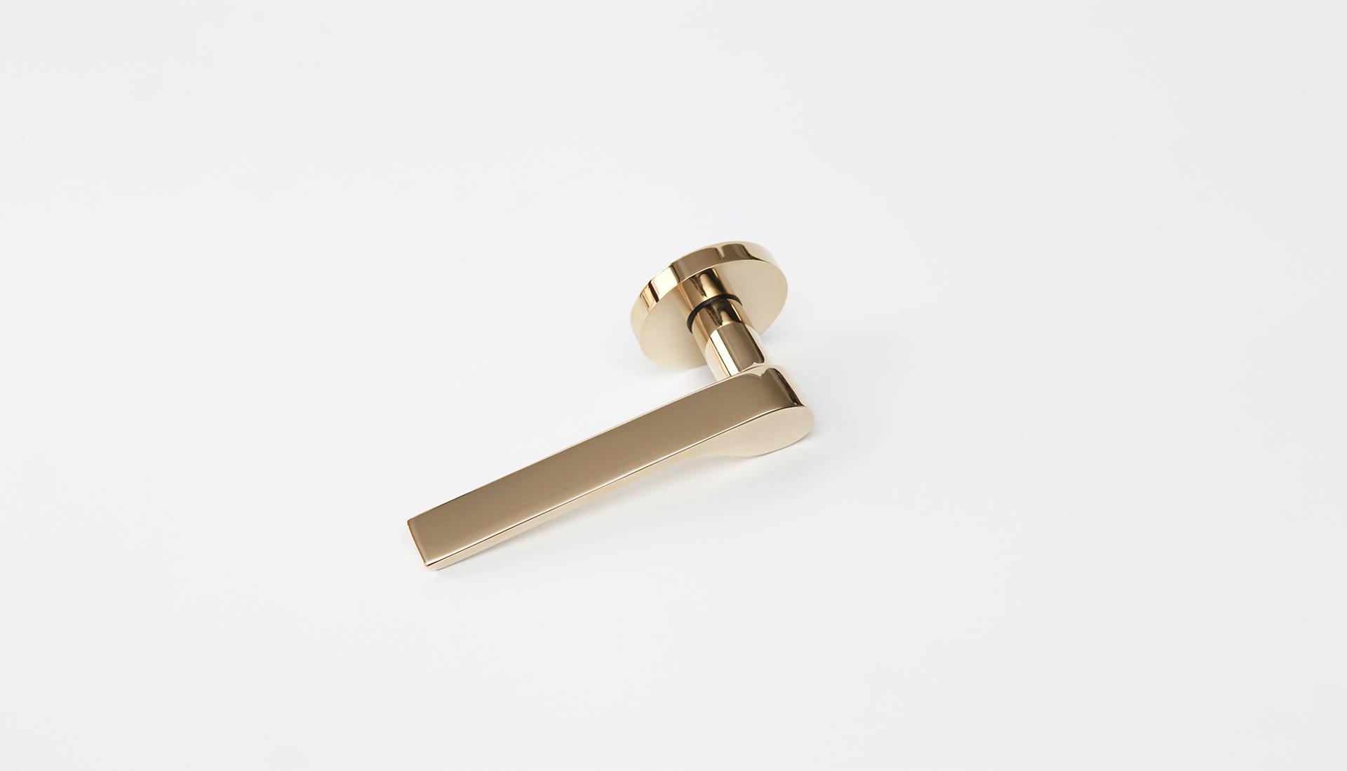 Maxery Luxury Light Gold Lever Door Handle For Interior Door With Lock