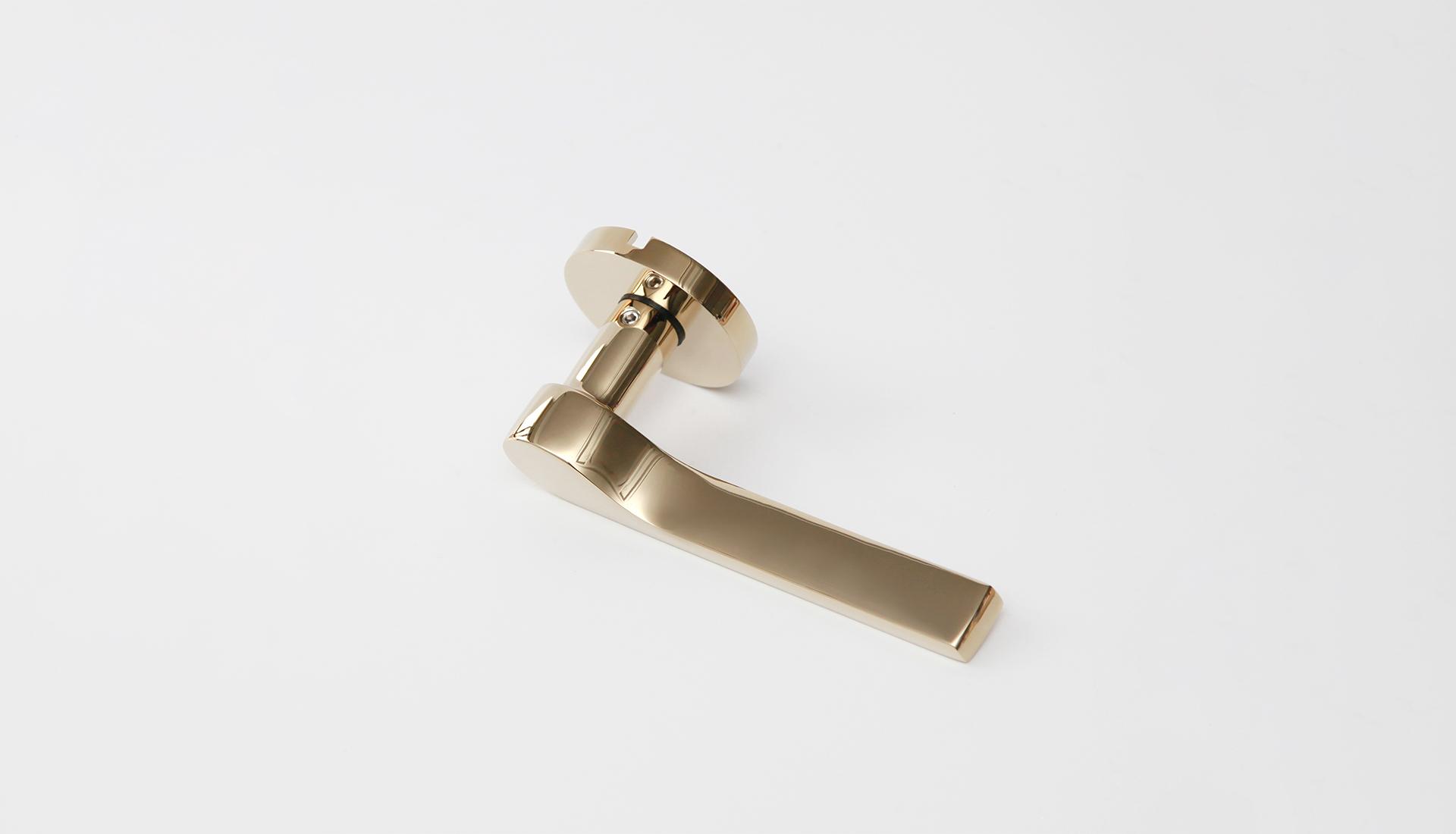 Maxery Luxury Light Gold Lever Door Handle For Interior Door With Lock