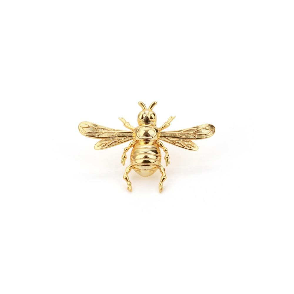 Maxery New Design Bee Earrings 18K Gold Plated Bee Stud Earring Brass Bee Jewelry Girl Fashion Earrings
